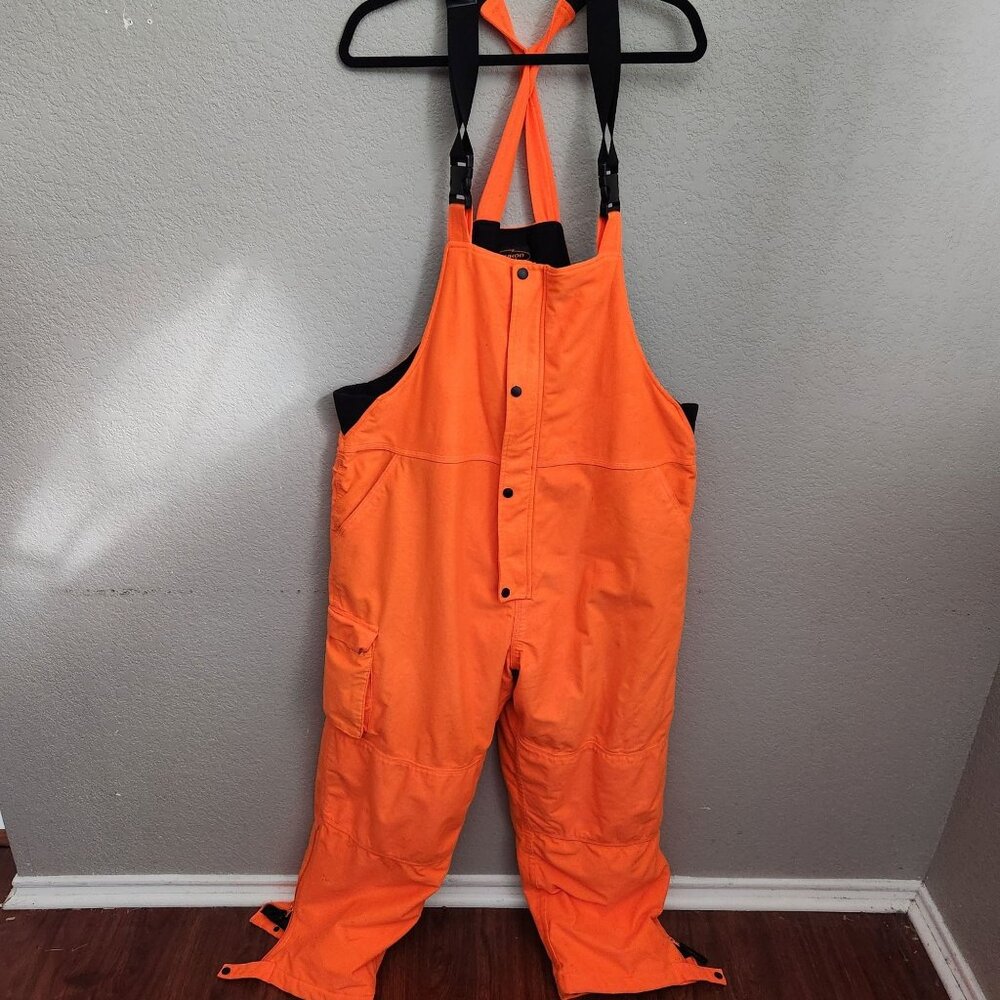 Yukon Gear Overalls XL Bright Orange Insulated Waterproof Outdoor Work Hunting